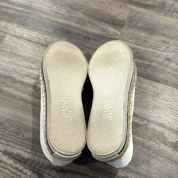 Jimmy Choo Dawn Espadrille Optic White Sneakers Shoes 41